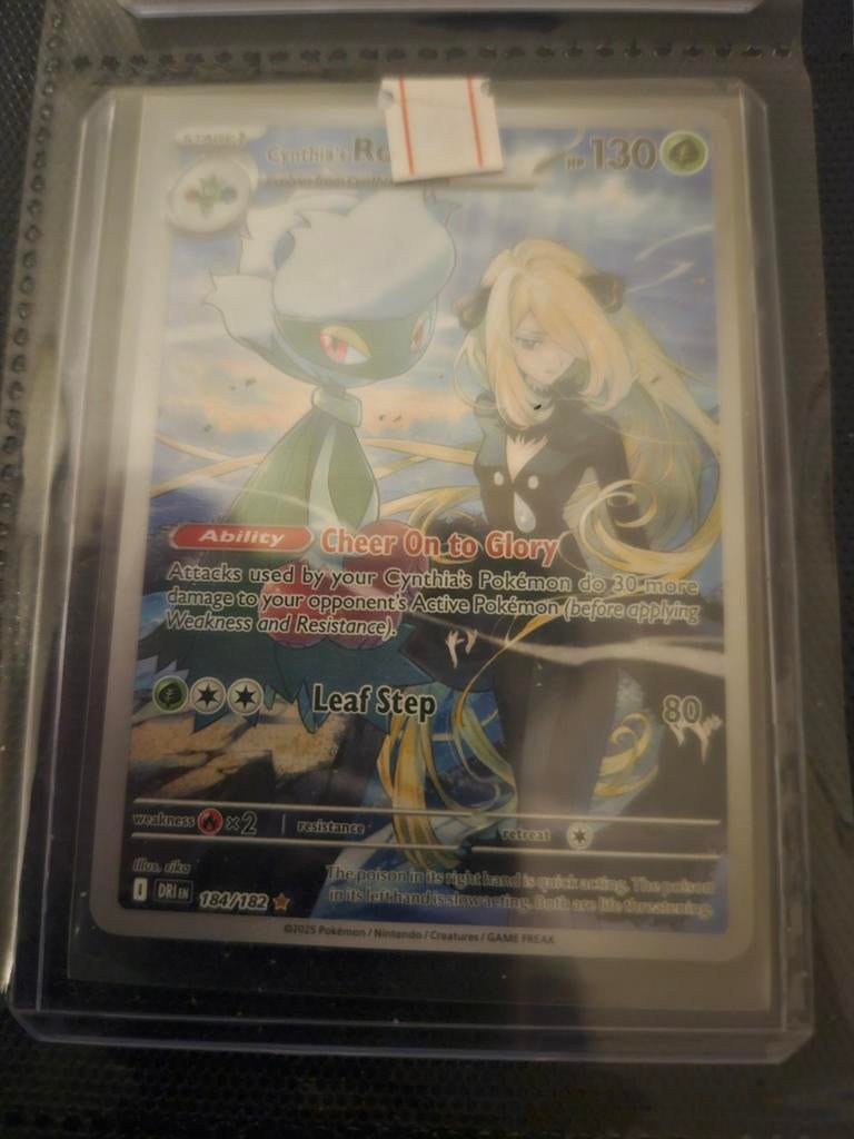 Pokemon Cyntia's Roserade 184/182 Destined Rivals, Ophalen of Verzenden, Zo goed als nieuw, Losse kaart, Foil