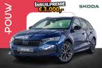 Skoda Octavia Combi 1.5 TSI 150pk MHEV Sportline Tour | Pano, Auto's, Skoda, Stof, 1498 cc, Euro 6, Blauw