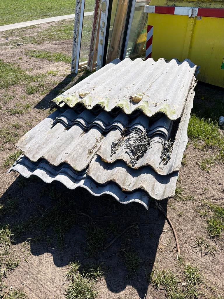 Gebruikte golfplaten voor dak of schuur, Overige materialen, Zo goed als nieuw, Golfplaat, Grijs