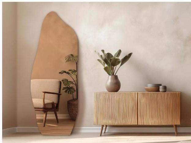 Base spiegel brons van Artalo. NIEUW. Afmeting: 66 x 178., Huis en Inrichting, Woonaccessoires | Spiegels, Ophalen, Nieuw, Overige vormen