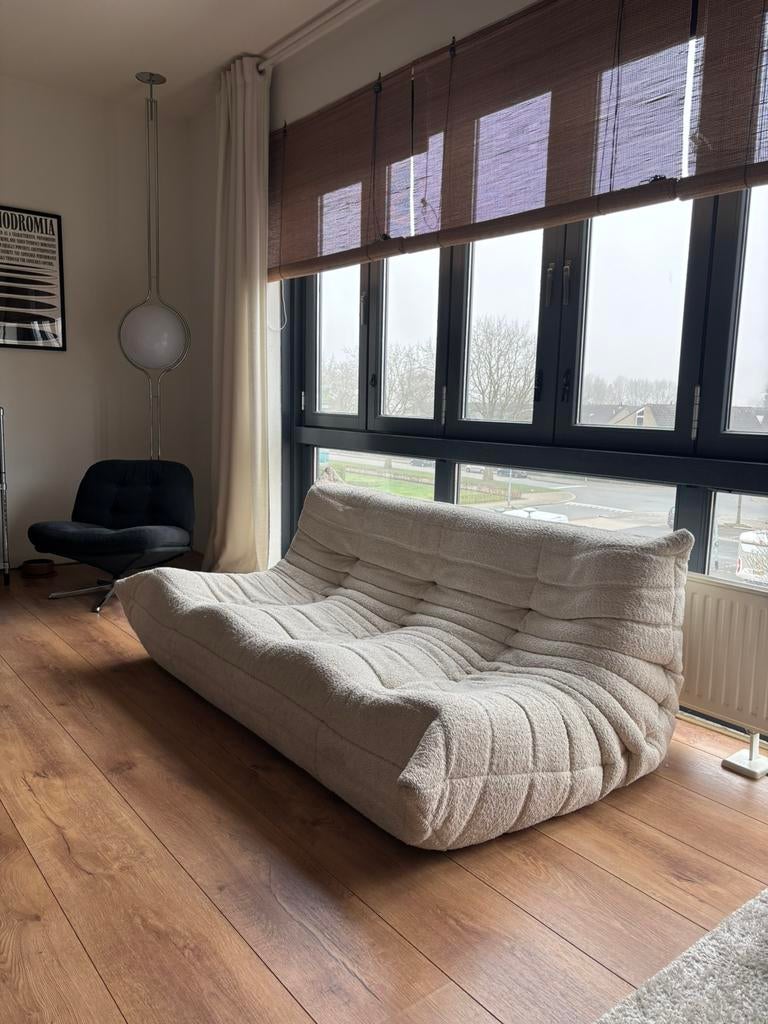 Ligne Roset Togo bouclé 3-zits, Huis en Inrichting, Gebruikt, 150 tot 200 cm, 75 tot 100 cm, Ophalen of Verzenden