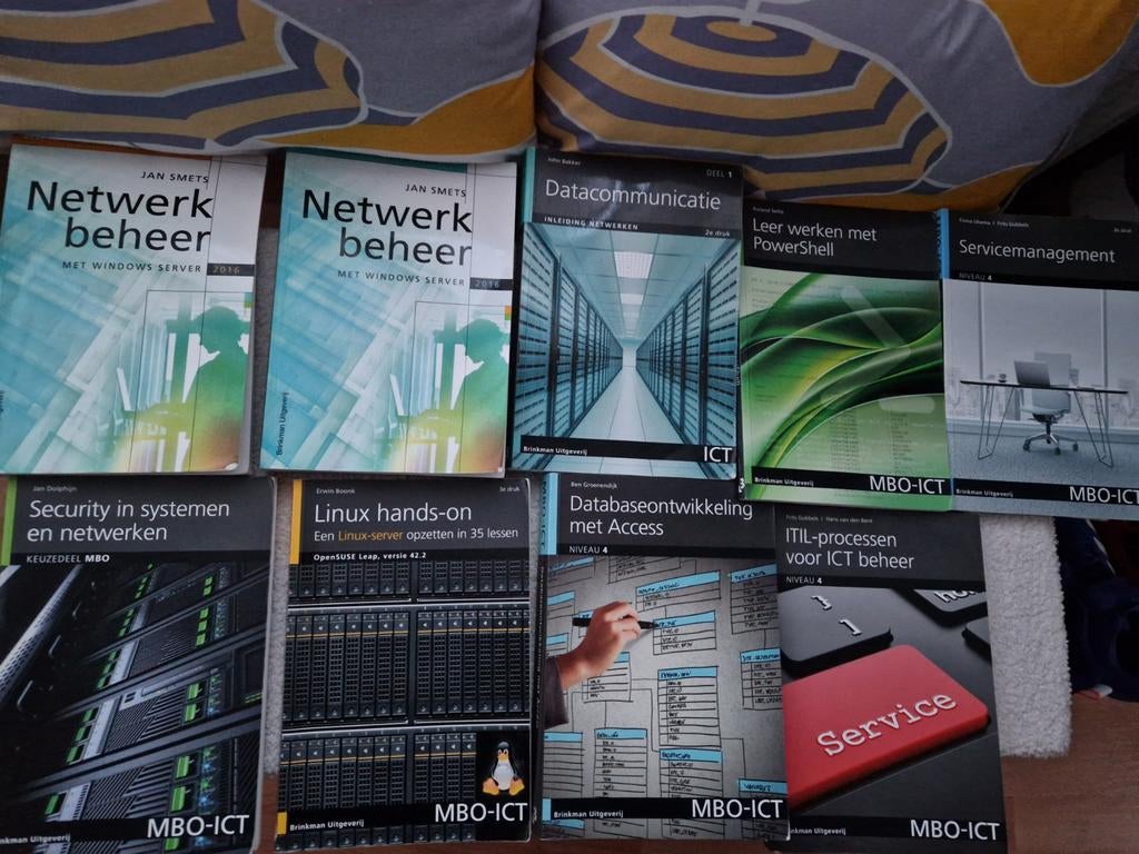 Complete set studieboeken MBO ICT niveau 3 & 4, Ophalen of Verzenden