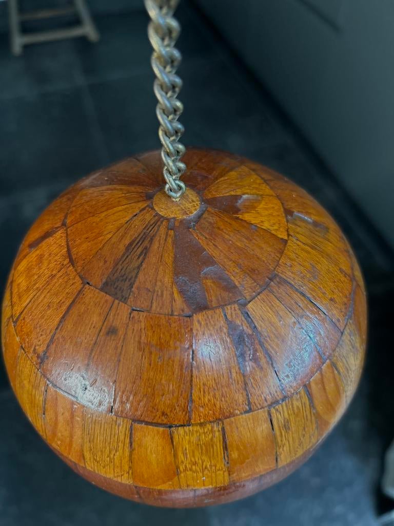 Vintage houten bal, Antiek en Kunst, Ophalen of Verzenden