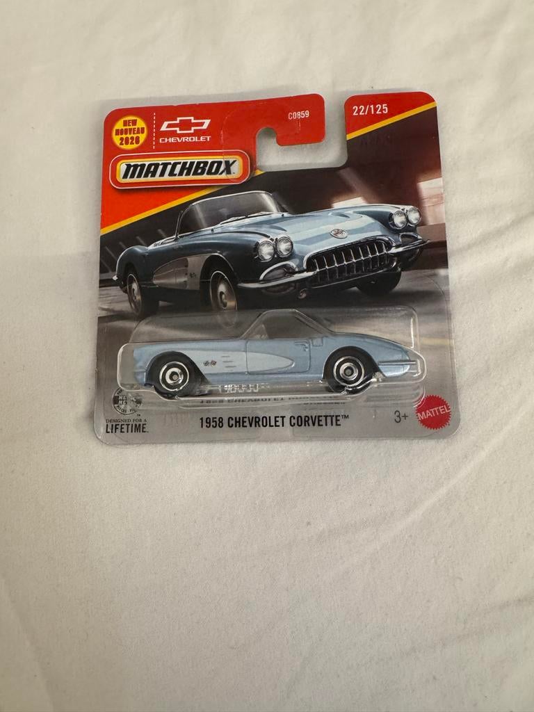 Matchbox 1958 Chevrolet Corvette - Nieuw, Overige merken, 1:50 of kleiner, Auto, Nieuw