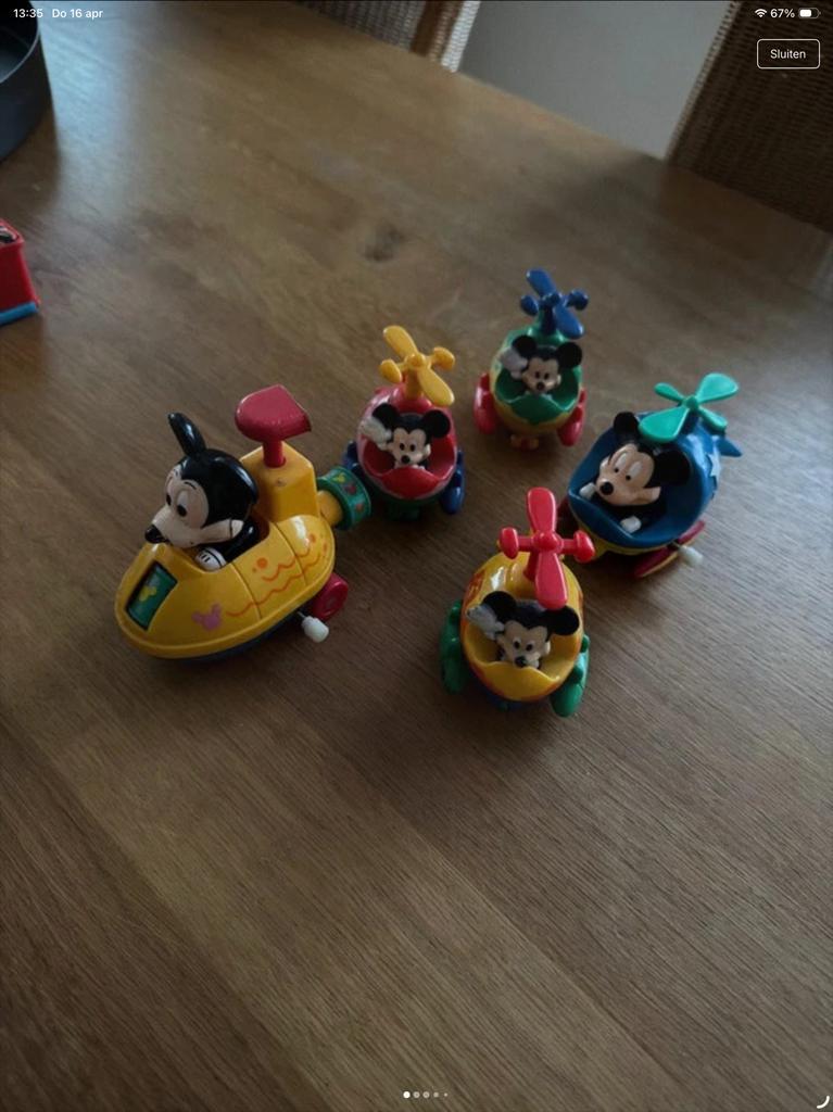 Mickey vliegtuijes, vintage, Verzamelen, Disney, Ophalen, Mickey Mouse, Zo goed als nieuw, Beeldje of Figuurtje