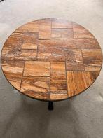 Ronde salontafel met natuursteen blad, Ophalen, Overige materialen, Gebruikt, 50 tot 100 cm