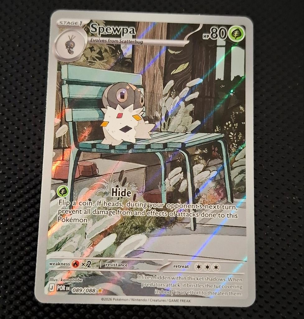 Spewpa 089/088 POR Pokémon Kaart, Ophalen of Verzenden, Zo goed als nieuw, Losse kaart, Foil
