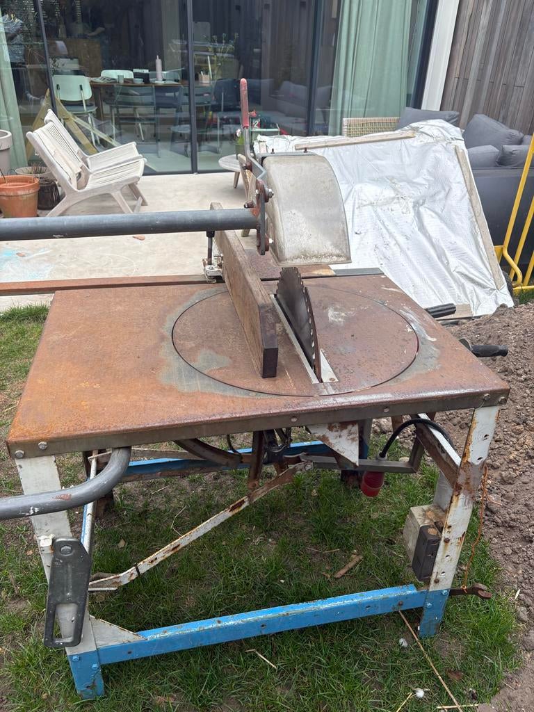 GJerde zaagtafel - Robuuste en krachtige zaag, Doe-het-zelf en Verbouw, Gereedschap | Zaagmachines, Gebruikt, Cirkelzaag, 70 mm of meer
