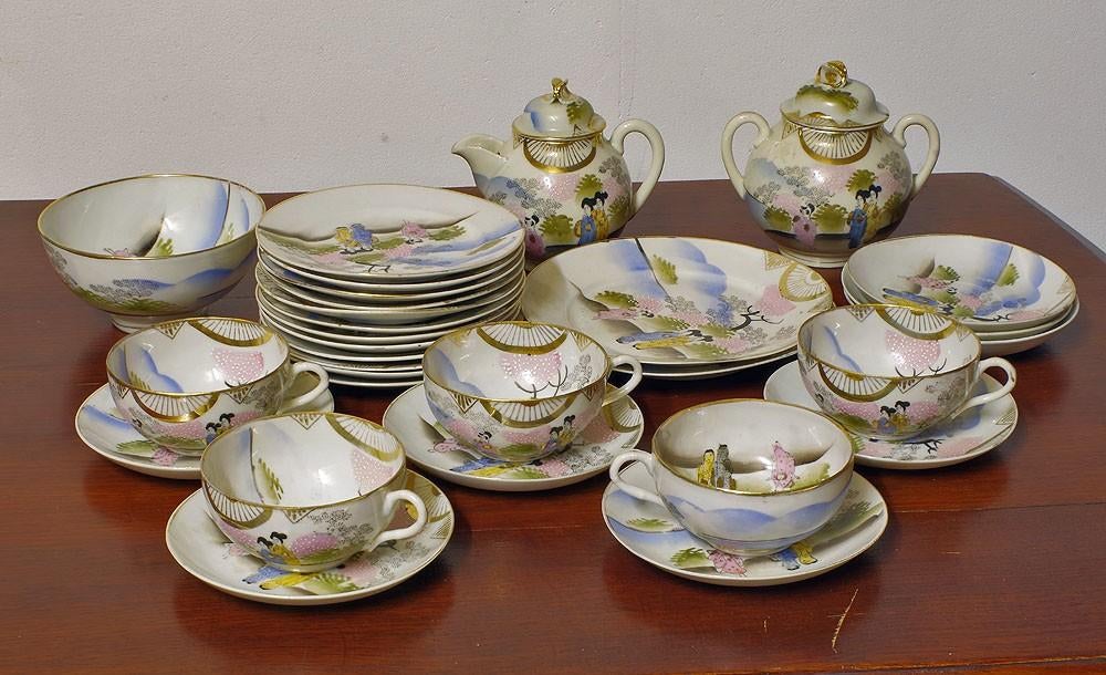 Antieke Chinees theeservies van eierschaal porselein., Antiek en Kunst, Antiek | Porselein, Ophalen of Verzenden