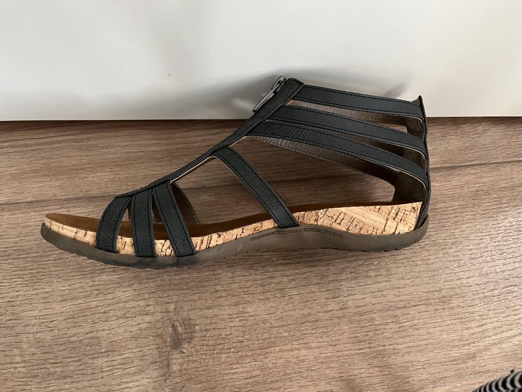 dames sandalen, Kleding | Dames, Schoenen, Ophalen, Zwart, Sandalen of Muiltjes, Zo goed als nieuw