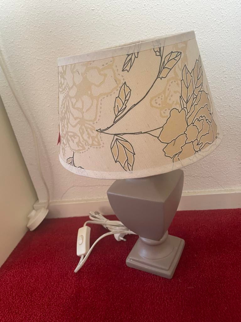 Tafellamp met stoffen kap, Ophalen of Verzenden, Nieuw, Stof, Minder dan 50 cm