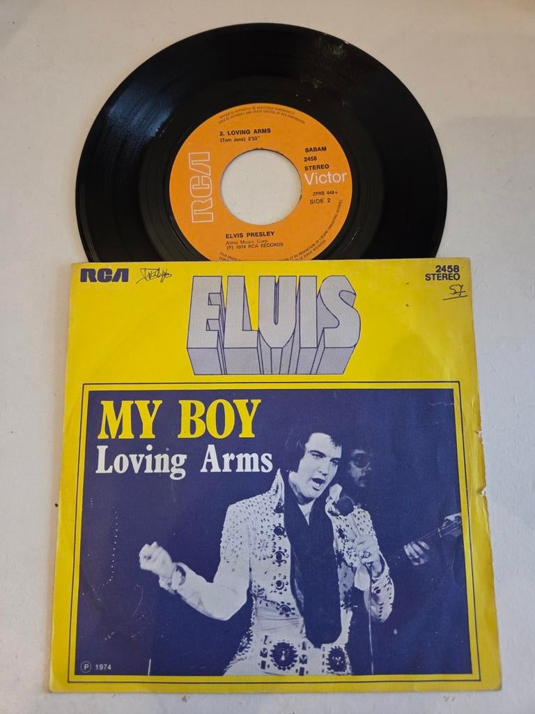Elvis Presley - My Boy / Loving Arms (Single, 1974), Cd's en Dvd's, Vinyl Singles, Ophalen of Verzenden, Gebruikt, Pop