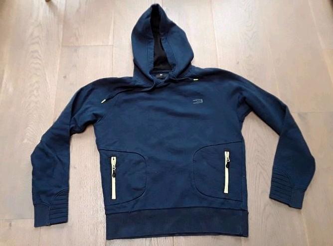 Te koop: Blauwe sweater/hoody van JACK & JONES  Maat: L, Kleding | Heren, Truien en Vesten, Gedragen, Maat 48/50 (M), Blauw, Ophalen of Verzenden