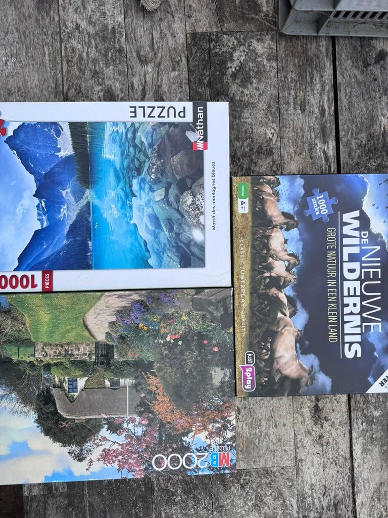 3 puzzles, Ophalen, 500 t/m 1500 stukjes, Gebruikt