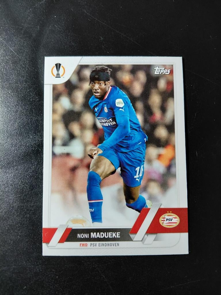 Noni madueke ROOKIE (psv/arsenal) topps, Ophalen of Verzenden, Nieuw, PSV, Spelerskaart