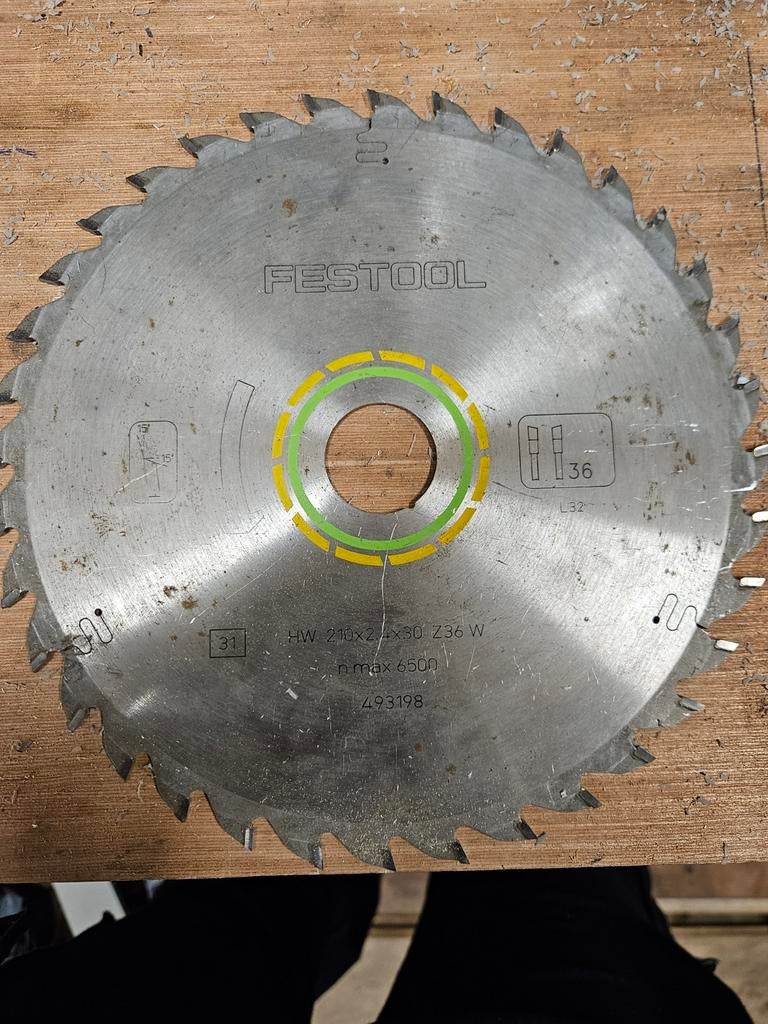 Festool zaagblad 210x2,4x30 z36, Ophalen of Verzenden, Zo goed als nieuw, Minder dan 700 watt, Overige typen
