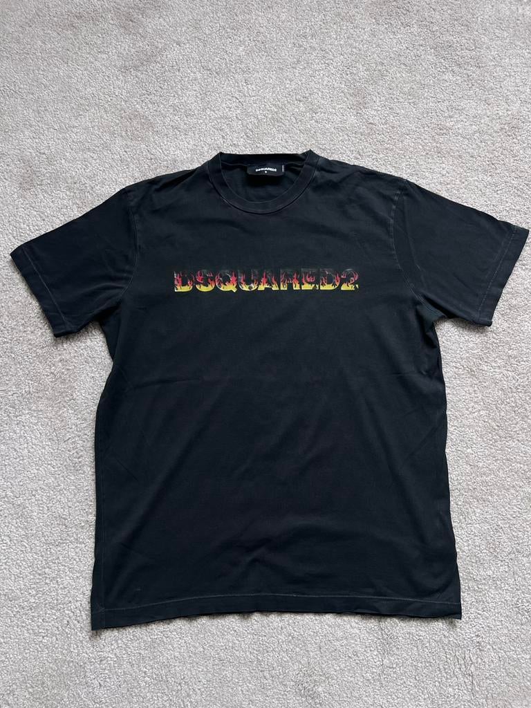 Oversized Dsquared2 t-shirt, Zwart, Ophalen of Verzenden, Korte mouw, Maat 36 (S)