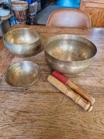 3 klankschalen met stokken, Muziek en Instrumenten, Percussie, Ophalen of Verzenden, Gebruikt, Overige soorten