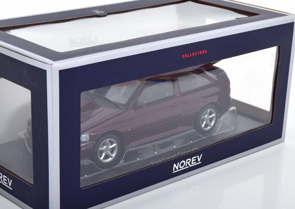 Ford Escort Cosworth 1992 Paars met. 1/18 NOREV ref. 182778, Hobby en Vrije tijd, Modelauto's | 1:18, Verzenden, Nieuw, Auto, Norev