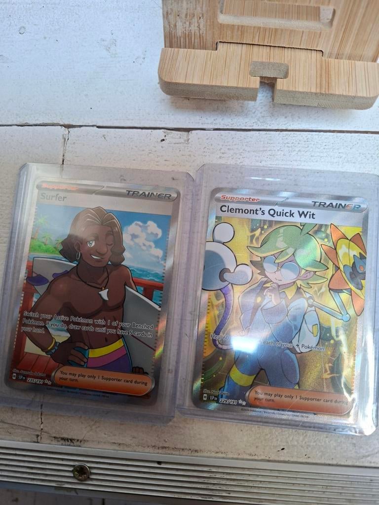 Pokémon Trainer kaarten: Surfer en Clemont's Quick Wit, Ophalen of Verzenden