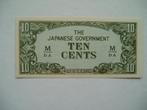 1010. Malaya, 10 cents 1942 UNC WW II., Verzenden, Zuidoost-Azië, Los biljet