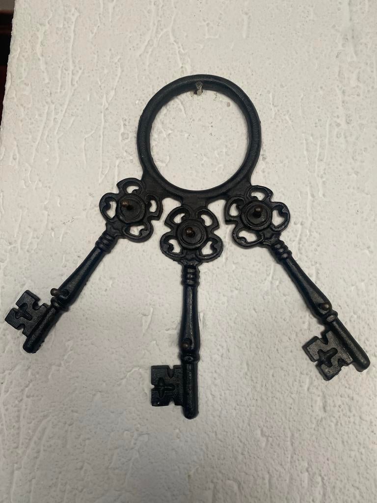 Vintage Gietijzeren Sleutelhanger, Ophalen of Verzenden