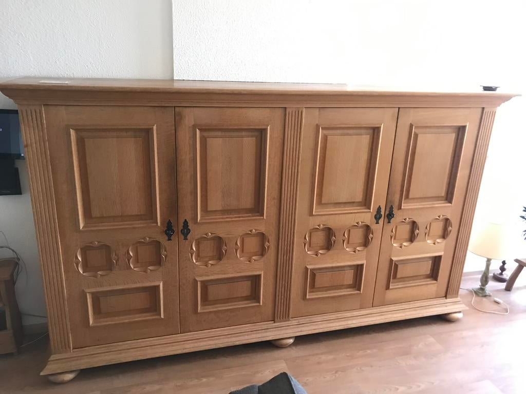 Licht vol eiken kast, Ophalen, Met deur(en), Eikenhout, Zo goed als nieuw