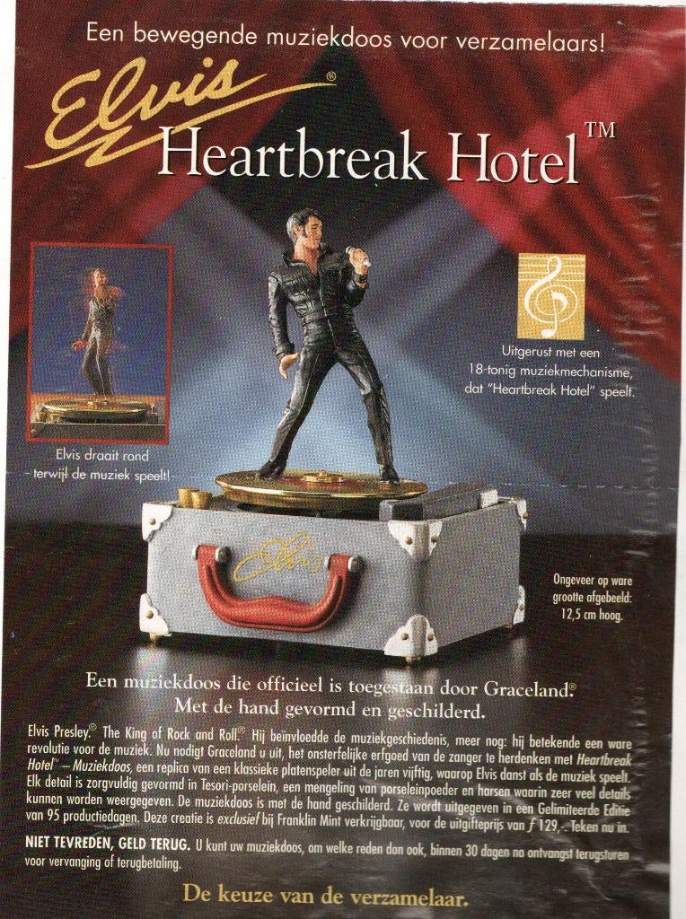 Elvis Presley muziekdoos, Verzenden, Nieuw