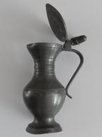 Tinnen eikeltjes kan, dekselkan van engeltjes tin, Antiek en Kunst, Antiek | Tin, Ophalen of Verzenden