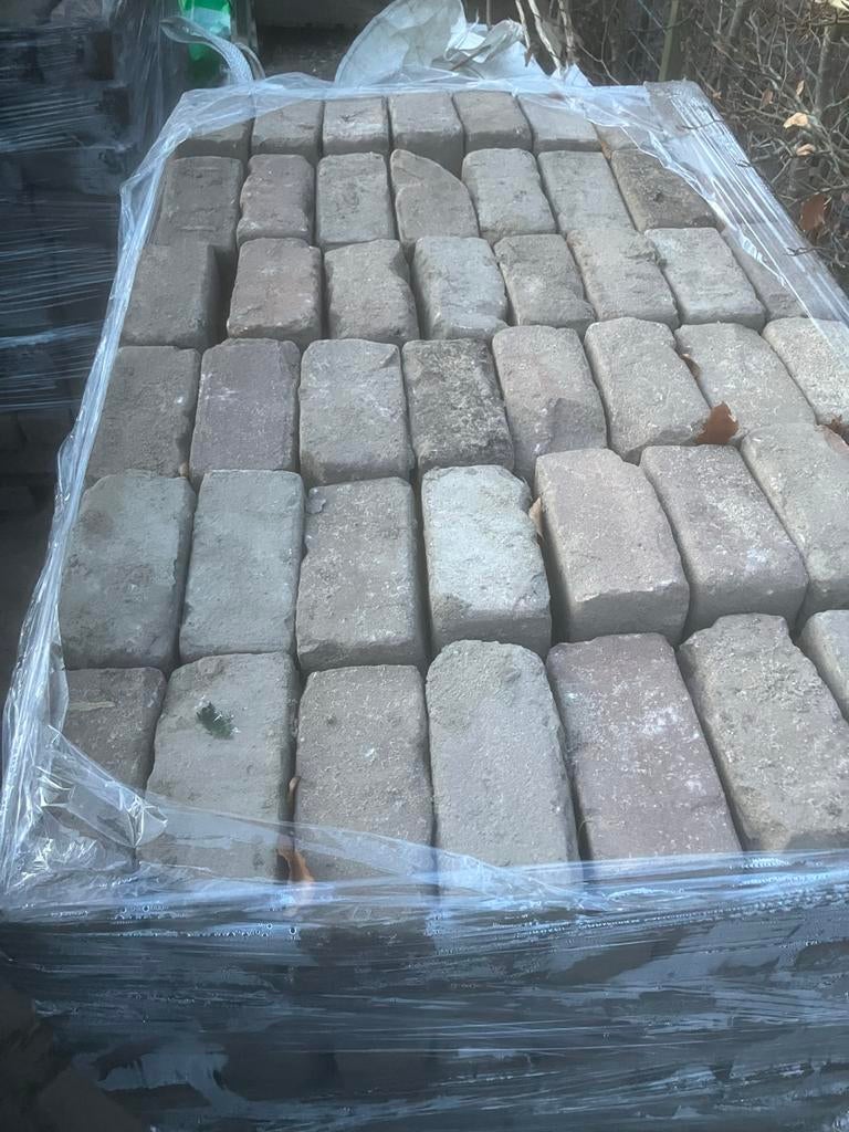 20m2 Oud Gebakken klinkers 10 duimers keiformaat, Ophalen, Gebruikt, Keramiek, Klinkers