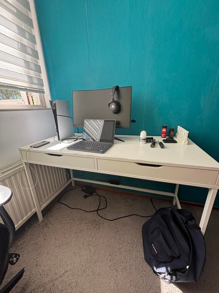 IKEA ALEX bureau – wit, Ophalen, Zo goed als nieuw