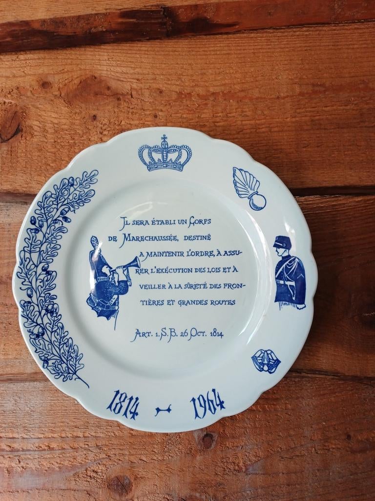 Gedenkbord Koninklijke Marechaussee 150 jaar (1814-1964), Ophalen of Verzenden