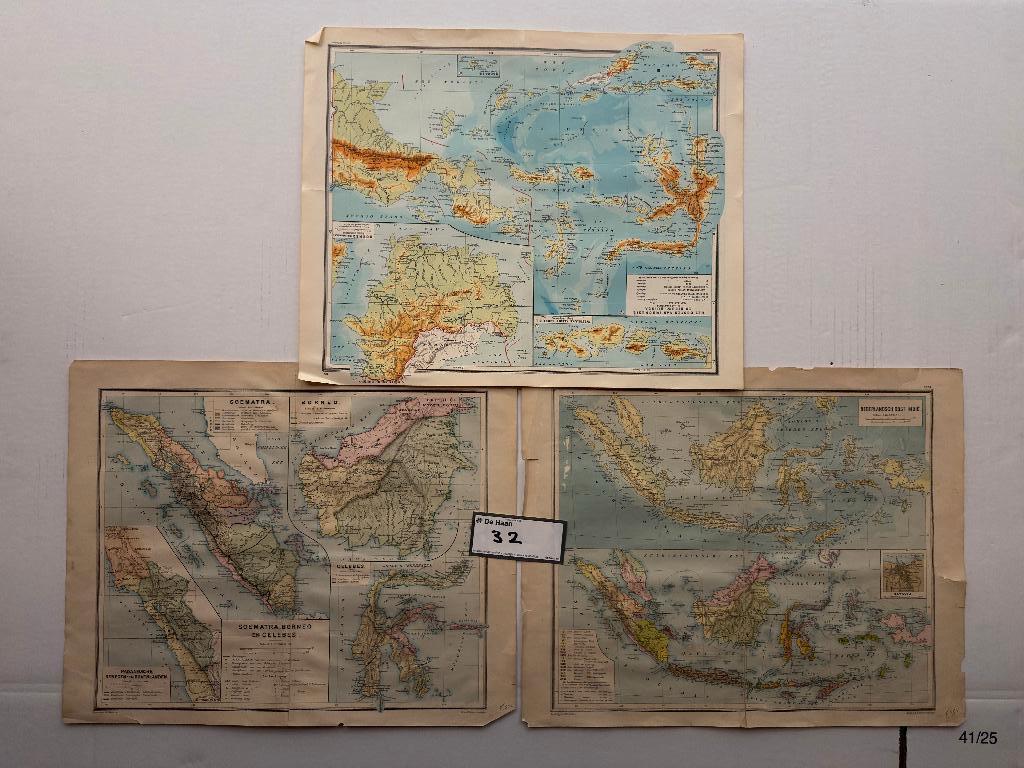 Oude kaarten van Indonesië, Boeken, Atlassen en Landkaarten, Landkaart, 1800 tot 2000, Nederland, Ophalen