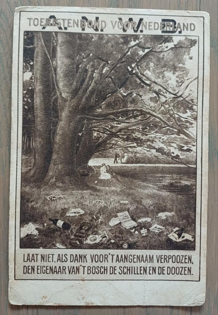 Oude A.W.W.B. Reclame Ansichtkaart, Ophalen of Verzenden, Voor 1920, Gelopen