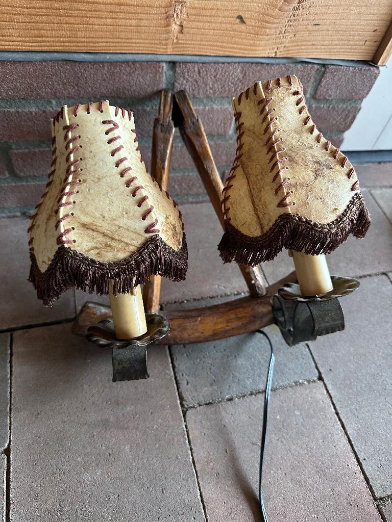 Varkensblaas wandlampen samen voor, Ophalen, Gebruikt