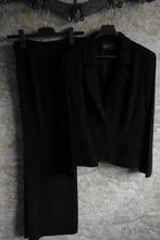Zwart broekpak met grijze krijtstreep, Kleding | Dames, Ophalen of Verzenden, Zo goed als nieuw, Maat 46/48 (XL) of groter