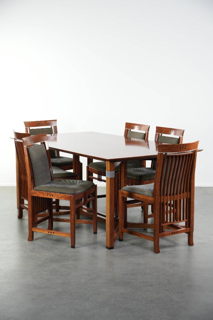 Art Deco Schuitema eettafel en stoelen uit Decoforma serie, Ophalen, Gebruikt, ., 4 tot 6 stoelen