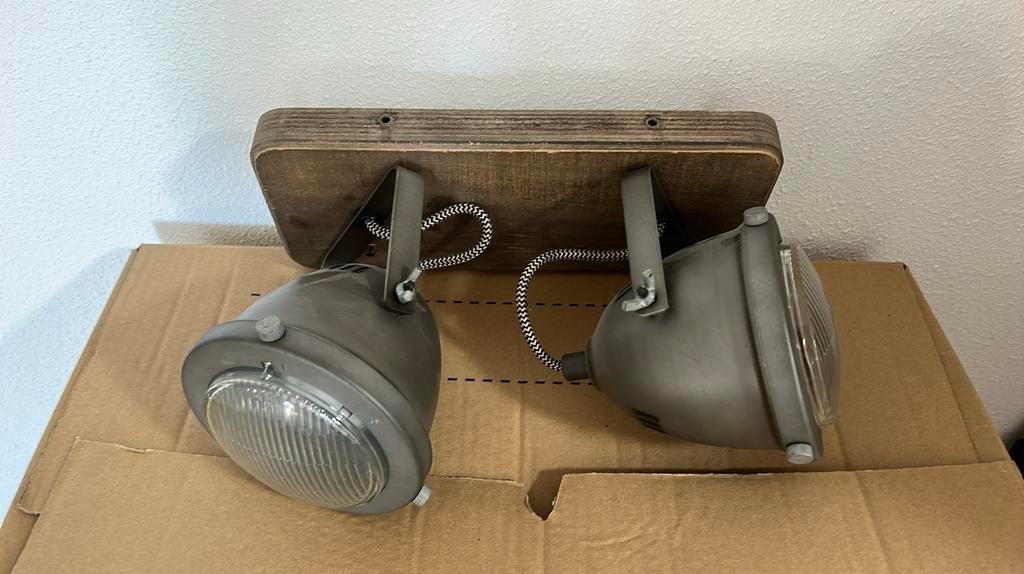 Qazqa - Industriële spotlamp, Ophalen of Verzenden, Zo goed als nieuw, Metaal of Aluminium