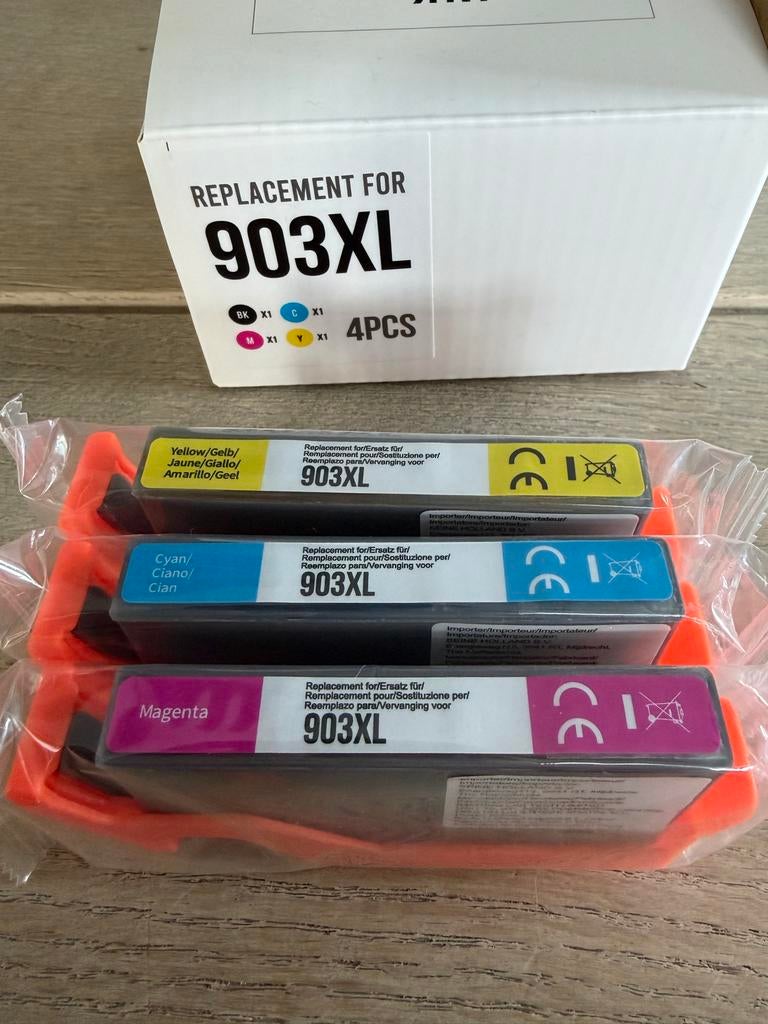Huismerk inkt HP 903XL - Magenta, Geel, Cyaan (3 stuks), Ophalen of Verzenden, Nieuw, Cartridge