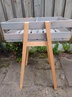 Bijzettafel van hout  planttafel krat, Ophalen, Gebruikt, 55 tot 75 cm, 60 cm of meer