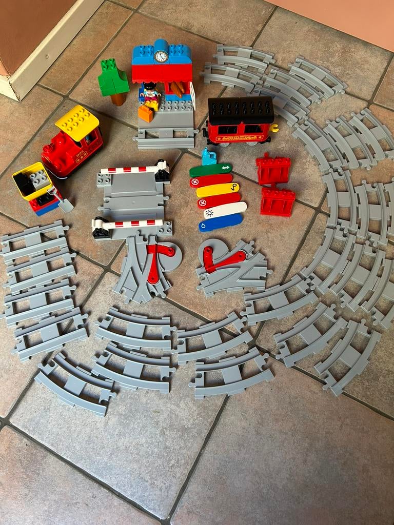 Duplo stoomtrein, Ophalen of Verzenden, Gebruikt, Complete set, Duplo