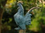 BRONZEN HAAN EN HEN / TUINBEELD / kip, Dierenbeeld, Nieuw, Info@huisentuindecoratiemarie.nl, Huis en tuin decoratie marie