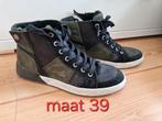 Veterschoen boots maat 39 groen leer, Schoenen, Ophalen of Verzenden, Zo goed als nieuw, Jongen