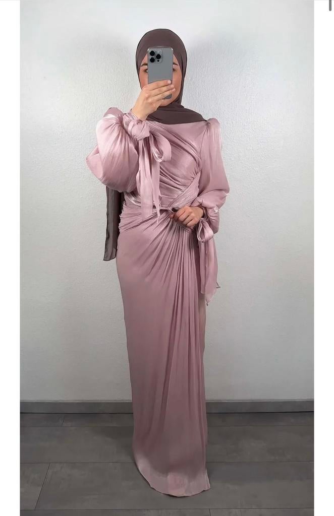 Avondjurk / abiye maat 44 poederroze, Kleding | Dames, Galajurk, Blauw, Maat 42/44 (L), Ophalen of Verzenden