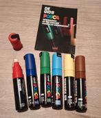 set van 6 nieuwe uni posca pc-8k acrylverfstift marker 8mm, Ophalen of Verzenden, Nieuw, Potlood of Stift