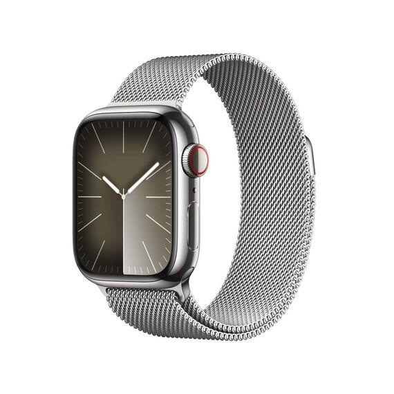 A2984, Apple Watch 9 RVS Zilver 45mm Wifi/Cell, NIEUW, Sieraden, Tassen en Uiterlijk, Smartwatches, Apple, Amsterdam, IOS, Nieuw