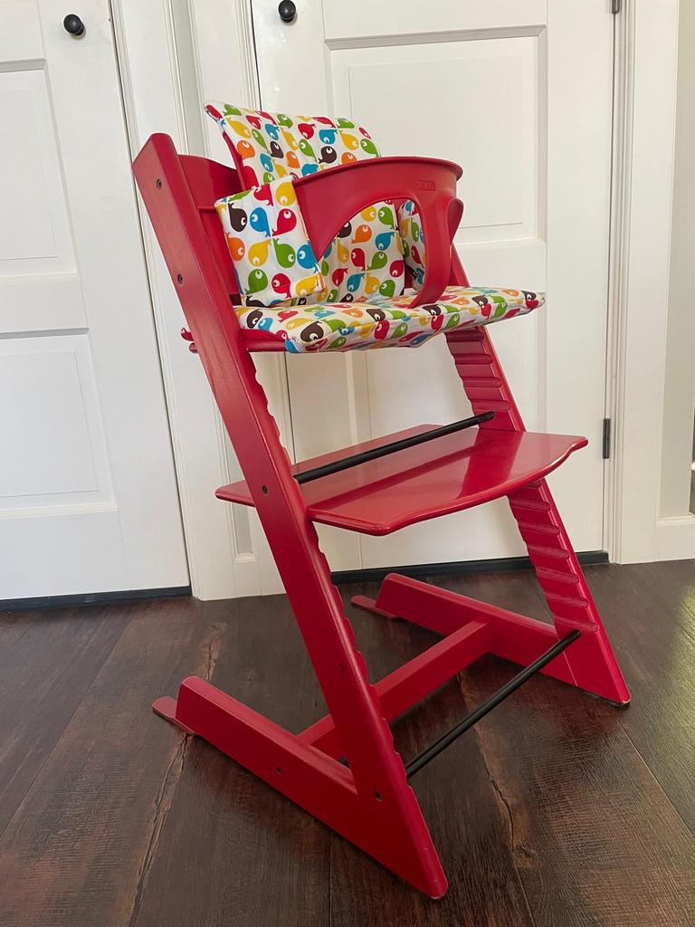 Originele Stokke Trip trap gebruikt met zitverkleiner, Ophalen of Verzenden, Zo goed als nieuw