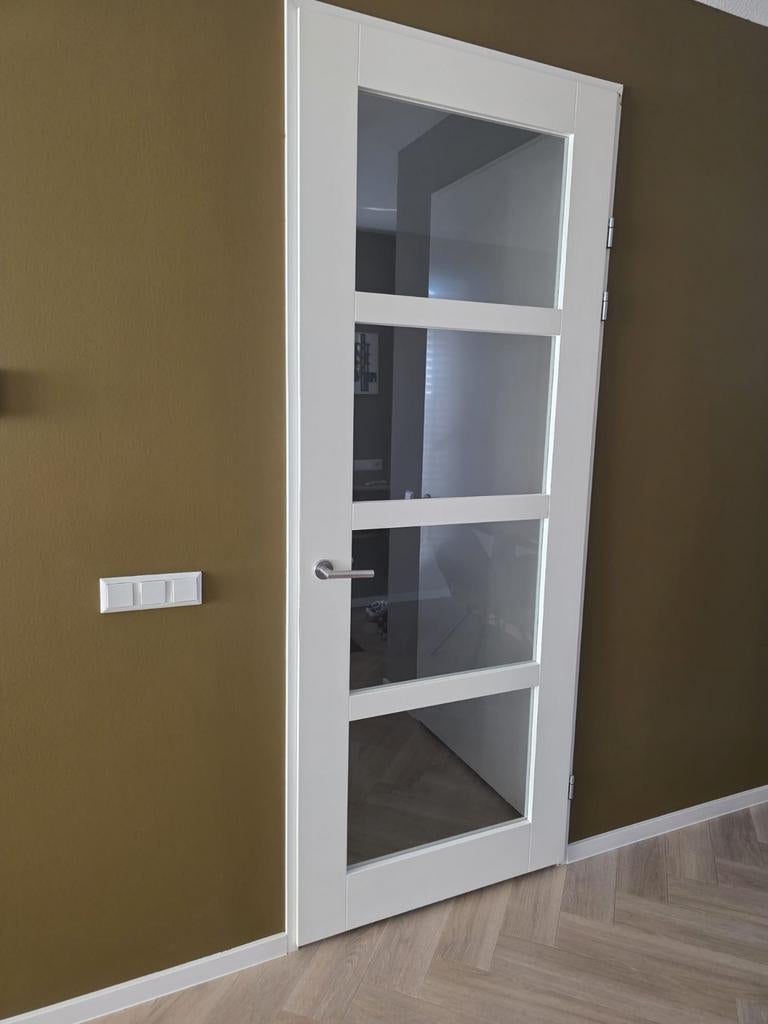 Brandwerende opdekdeur met 4 ramen, 231x88 cm, Verzenden