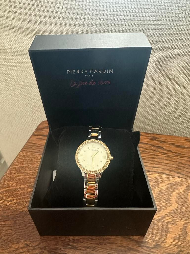 Pierre Cardin horloge, zo goed als nieuw, Overige merken, Leer, Staal, Polshorloge