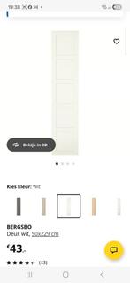 4 IKEA Pax Deuren  bergsbo- Wit en wit met glas, Ophalen, Overige materialen, Gebruikt, 200 cm of meer